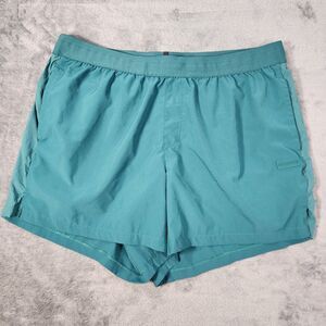 Peloton Women's Large Teal 5" Lined Mesh Waistband Running Jogging Shorts